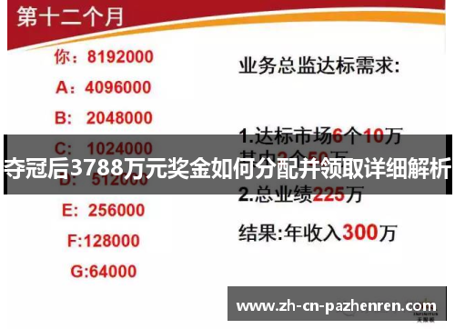 夺冠后3788万元奖金如何分配并领取详细解析